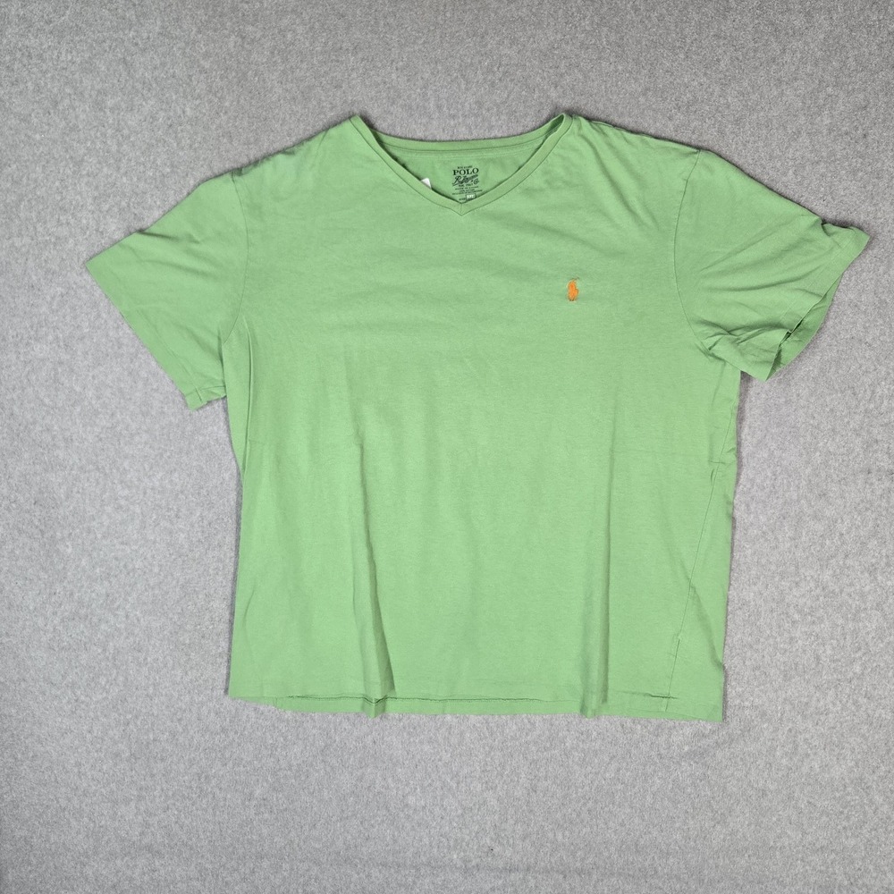 Polo Ralph Lauren Men Shirt XXL Green Embroidered Logo Short Sleeve